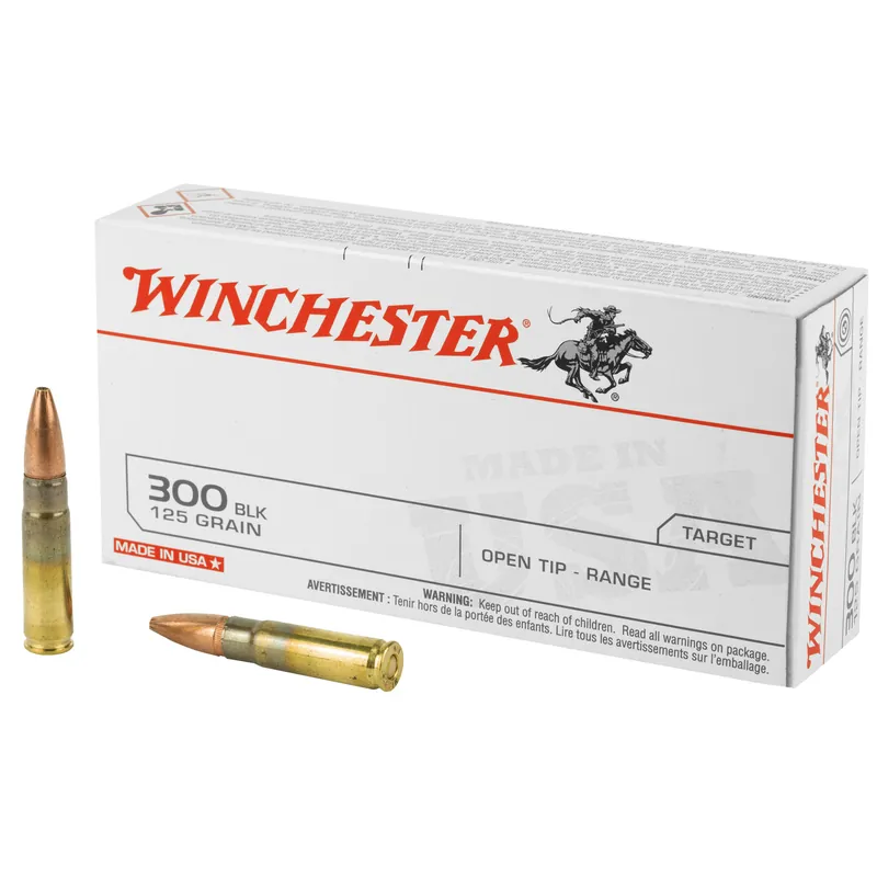 Winchester USA 300 Blackout 125 Grain Open Tip 20 Rounds/200 Rounds