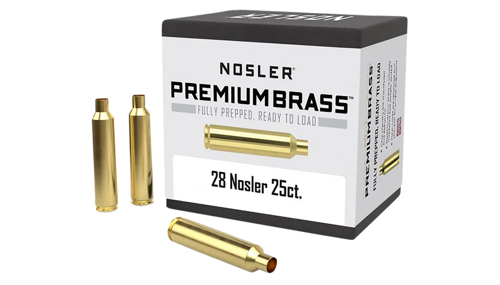 Nosler 10150 Premium Unprimed 28 Nosler Rifle Brass - 25 Count Box