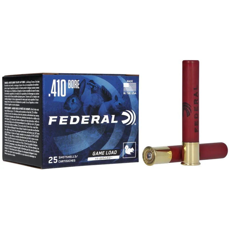 Federal Game-Shok High Brass 410 Gauge 3" #5 Shot 25 Rounds/250 Rounds Case