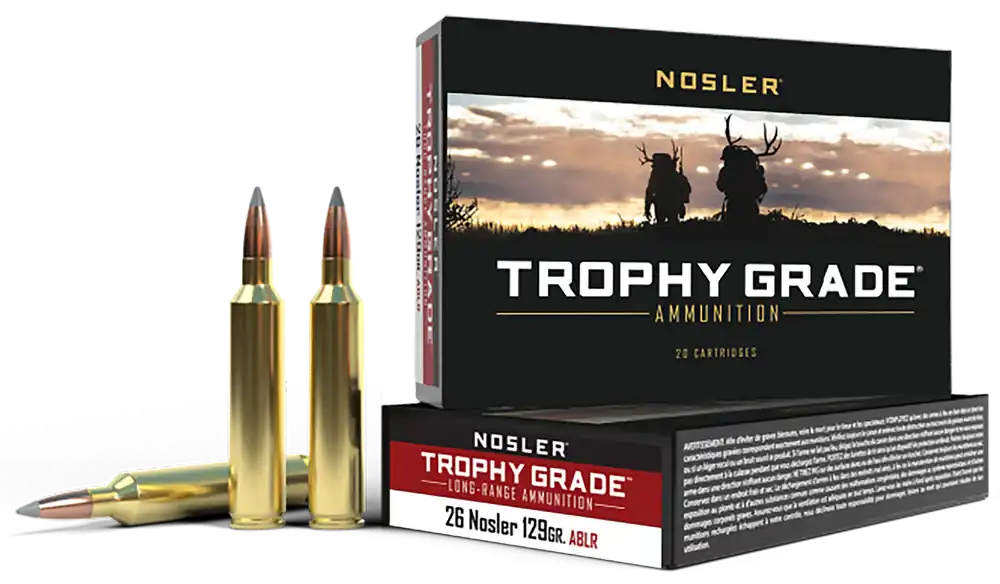 Nosler Trophy Grade Long-Range 26Nosler 129gr AccuBond Spitzer - 20/Box