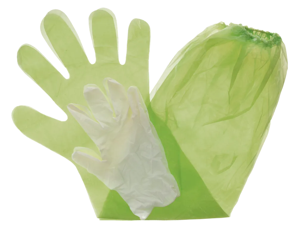 HME GCG4 Game Cleaning Gloves - Green, Shoulder Length, Form Fitting, One Size Fits All, Pack of 4