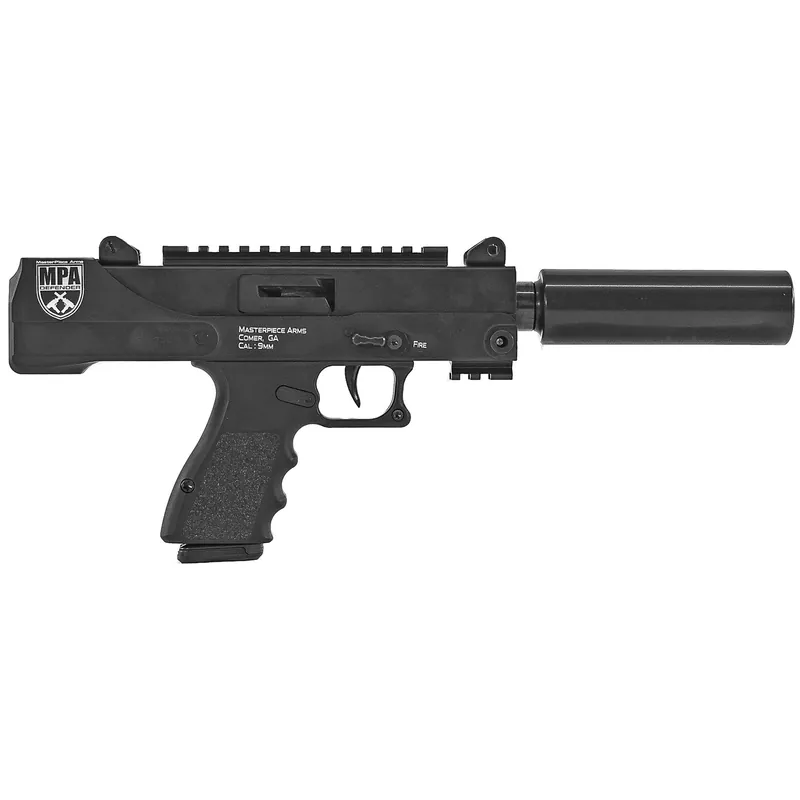 MPA 9mm Pistol 4.5" Barrel 17-Round Black with Rail