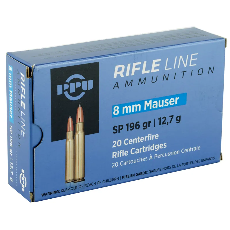 8mm Mauser 196gr Soft Point Ammunition - 20 Rounds