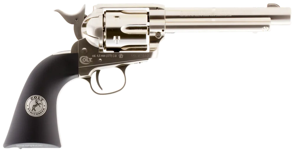 Colt Peacemaker CO2 Pistol: Nickel Frame, 177 Pellet, 6rd Single Action