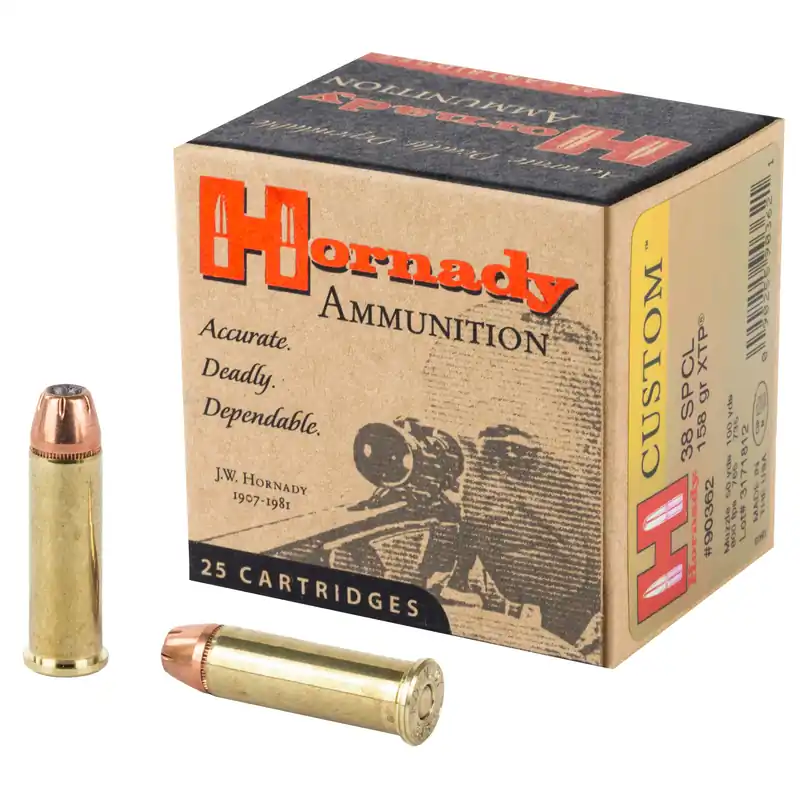 Hornady .38 Special 158 Grain JHP/XTP Ammunition - 25 Rounds/250 Rounds