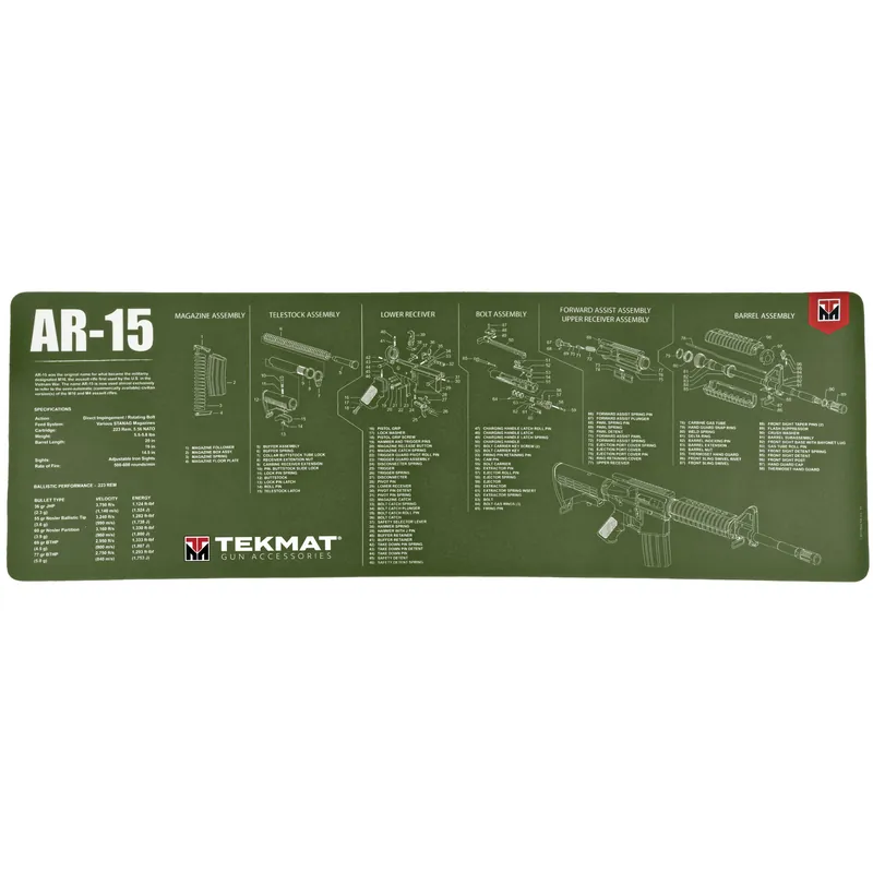 TEKMAT AR15 Rifle Cleaning Mat - OD Green