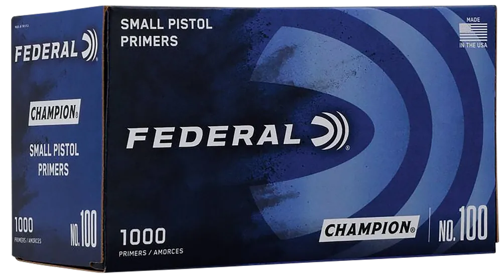 Federal 100 Champion Small Pistol Multi-Caliber Handgun Ammo - 1000 Rounds/5 Cases