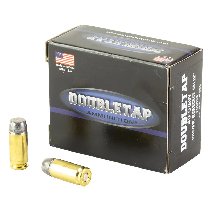 DBLTAP 40S&W 200GR Hardcast Ammunition - 20 Rounds per Box, 1000 Rounds per Case