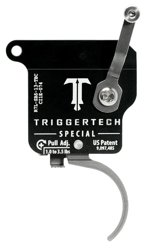 TriggerTech R7LSBS13TBC Single-Stage Curved Trigger for Remington 700 Left, 1-3.50 lbs Draw Weight