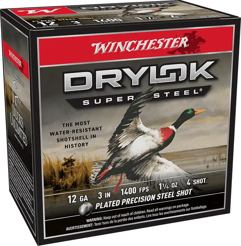 Winchester Drylok Super Steel Magnum 12 Gauge Shotgun Shells - 25 Rounds