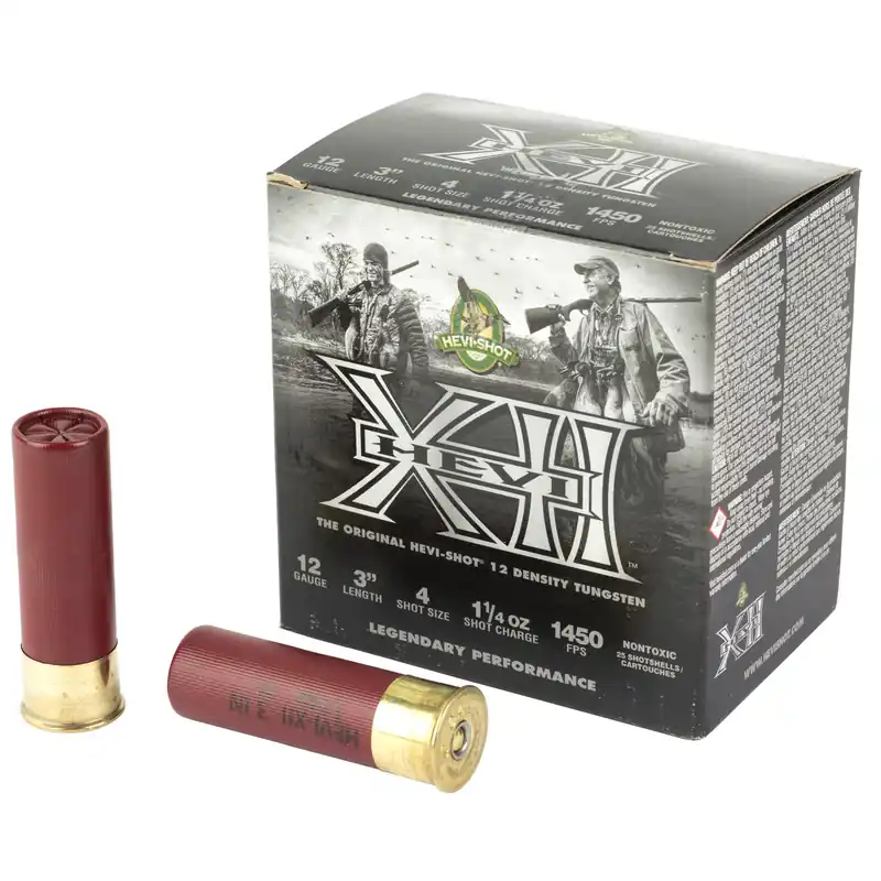 HEVI XII 12 Gauge 3-Inch #4 Shotgun Shells - 25/250 Count