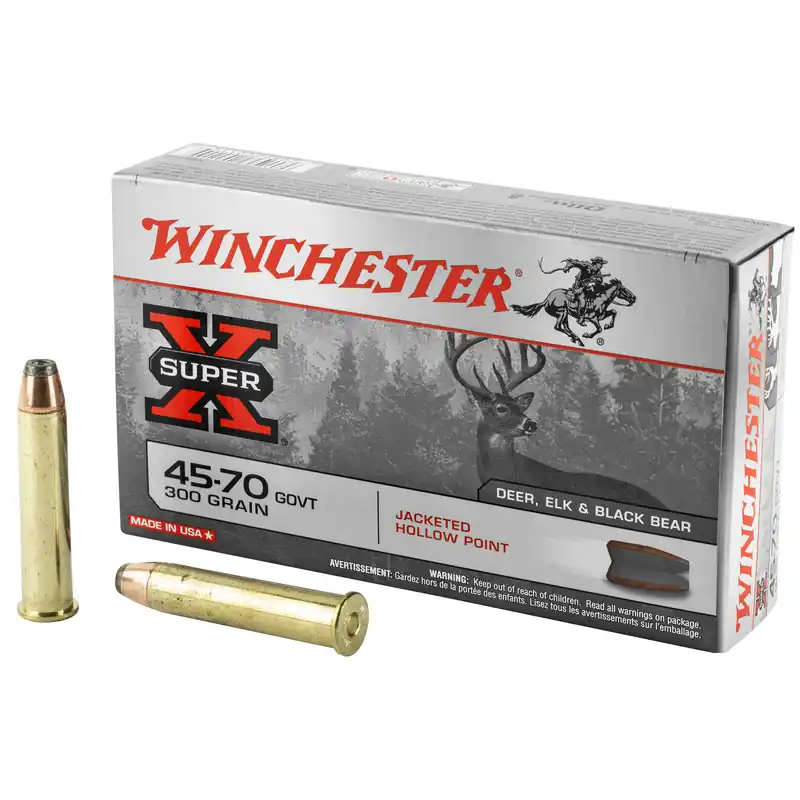 Winchester Super-X .4570 Government 300 Grain JHP Ammunition - 20 Rounds/200 Rounds