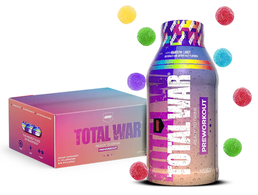 Redcon1 Total War Ready to Drink Rainbow Candy 12 Pack