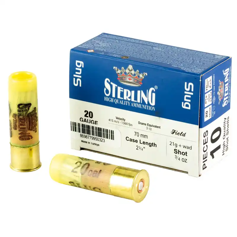 STERLING 20GA BIG GAME SLUG AMMO 10/200