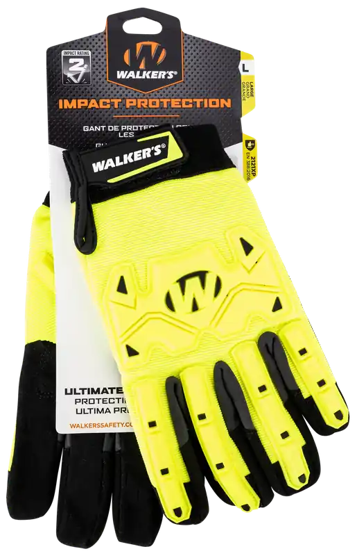 Walker's Impact Protection Gloves - Yellow/Black, Small