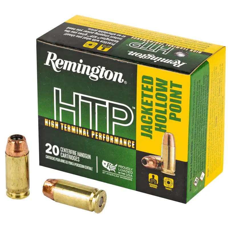 Remington HTP .40 S&W 180 Grain JHP Ammunition - 20 Rounds/500 Rounds