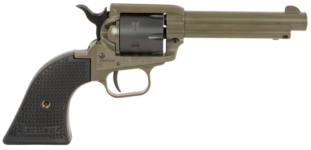 Heritage Mfg RR22T4 Rough Rider .22 LR Revolver with OD Green Cerakote Finish and Black Accents