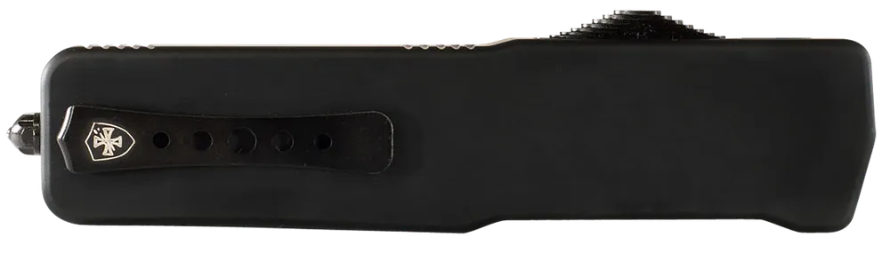 Templar Knife SZBR321 Premium 3" OTF Drop Point with Black Oxide D2 Steel Blade and Black Aluminum/Rubber Handle