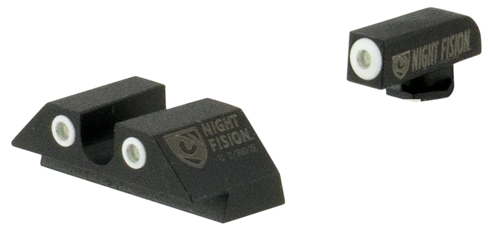 Night Fision Tritium Night Sights for Glock 42/43/43X - Green Tritium with White Outline