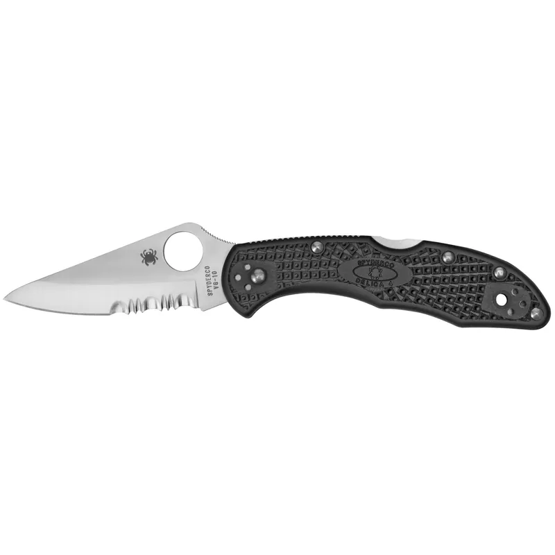 SPYDERCO DELICA4 Lightweight Nylon Handle Plain Edge Folding Knife