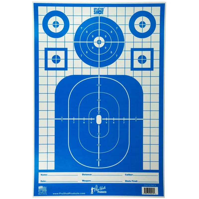 Precision Tactical Shooting Targets - 8 Pack