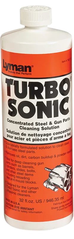 Lyman Turbo Sonic Gun Parts Cleaner 32 oz - Removes Grease, Dust, Oil