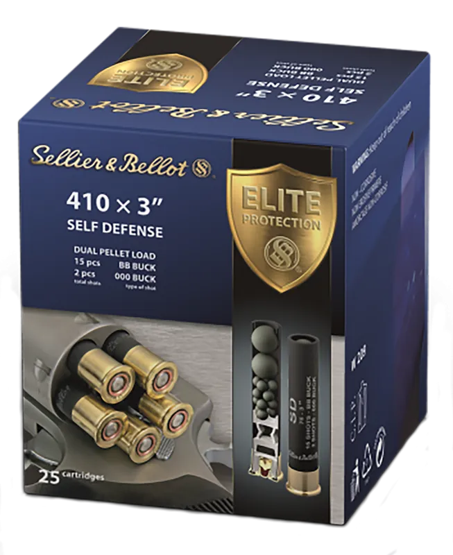 Sellier & Bellot 410 Gauge Self Defense Buckshot - 15 Pellets, 3" 25/Box