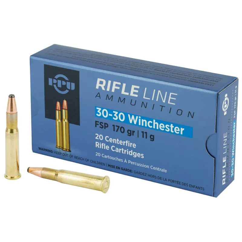 PPU 30-30 SP 170GR Ammunition - 20 Rounds per Box, 200 Rounds per Case