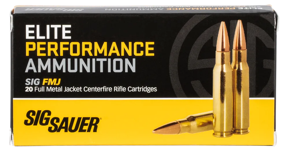 Sig Sauer Elite Performance .308 Win 150gr FMJ Ammo - 20 Rounds per Box