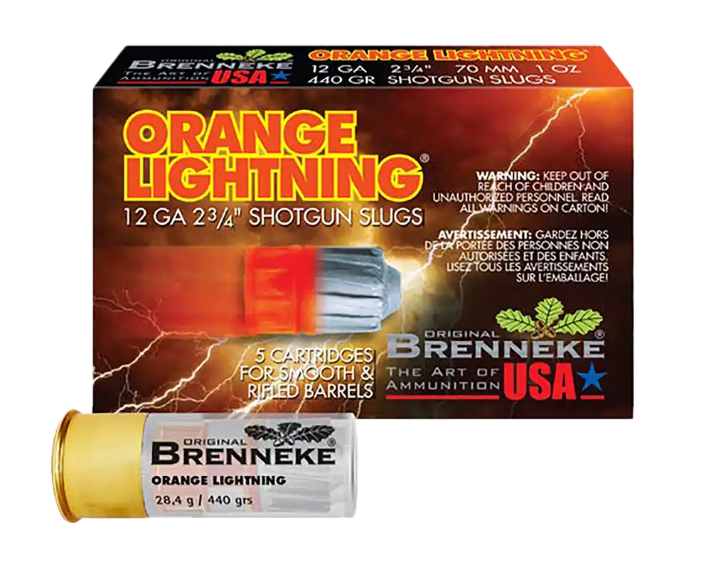 Brenneke Orange Lightning 12 Gauge 2.75" 1oz Slug Shot - 5RD 10BX/CS