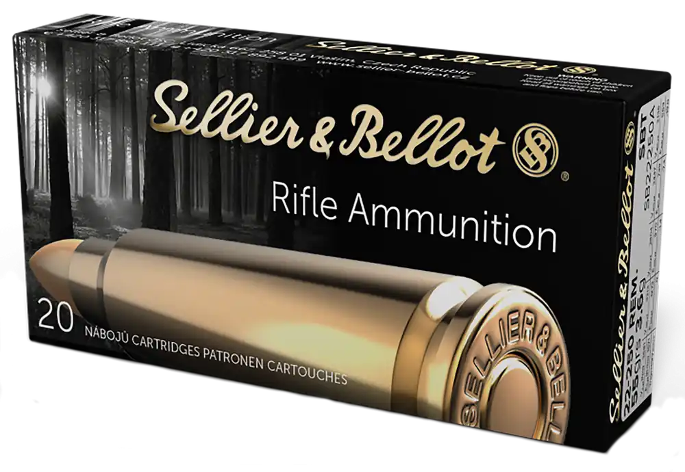 Sellier & Bellot 22-250 Rem 55gr Sierra GameKing BTSP Rifle Ammo - 20/Box