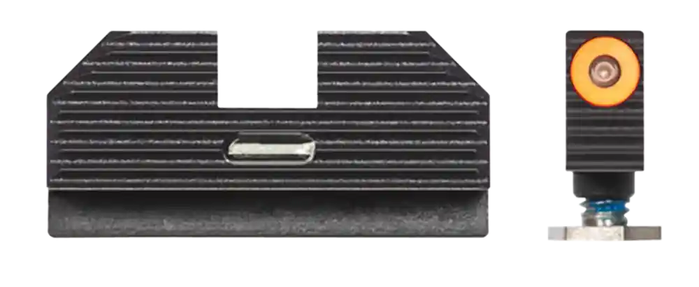 Night Fision Costa Ludus Night Sights for Glock 17/19 - Green Tritium Orange Front, Green Rear