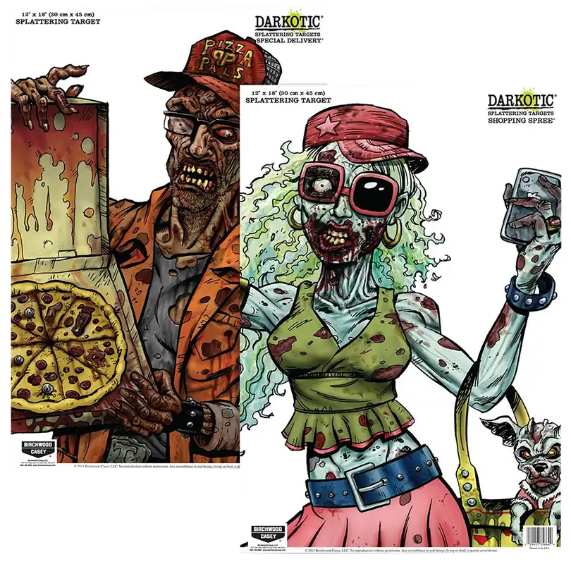Darkotic Combo Pack 8-Pack Neon Green/White Splatter Targets 18"x12"