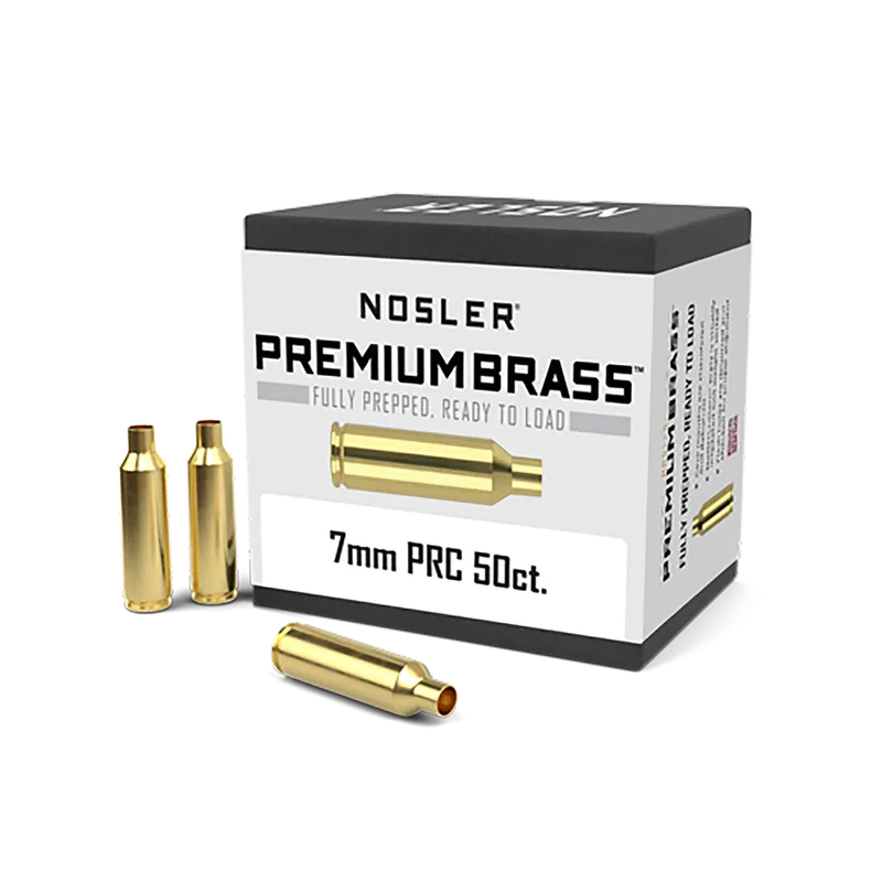 Nosler 17890 Premium 7mmPRC Unprimed Rifle Brass - 50 Count Box