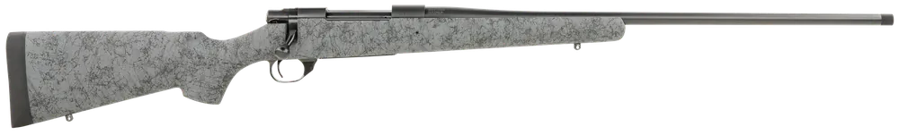 Howa M1500 HS Precision 300 Win Mag Rifle with Blued Threaded Barrel and Gray/Black Webbed Stock