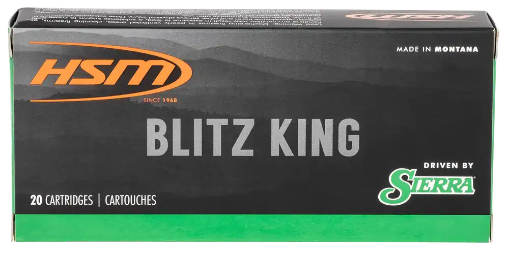 HSM 22-250 Rem 55gr Sierra BlitzKing Varmint Ammo - 20/Box, 25/Case