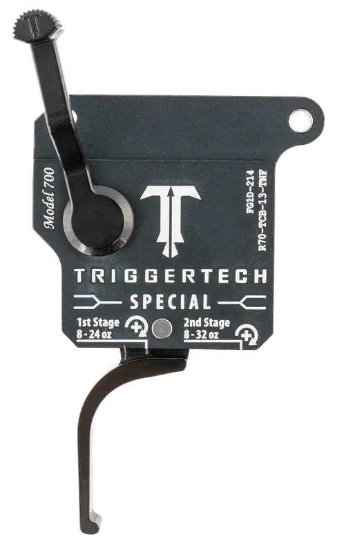 TriggerTech R70TCB13TNF Two-Stage Flat Trigger, 1-3.50 lbs Draw, Matte Gray/Black for Remington 700 Right