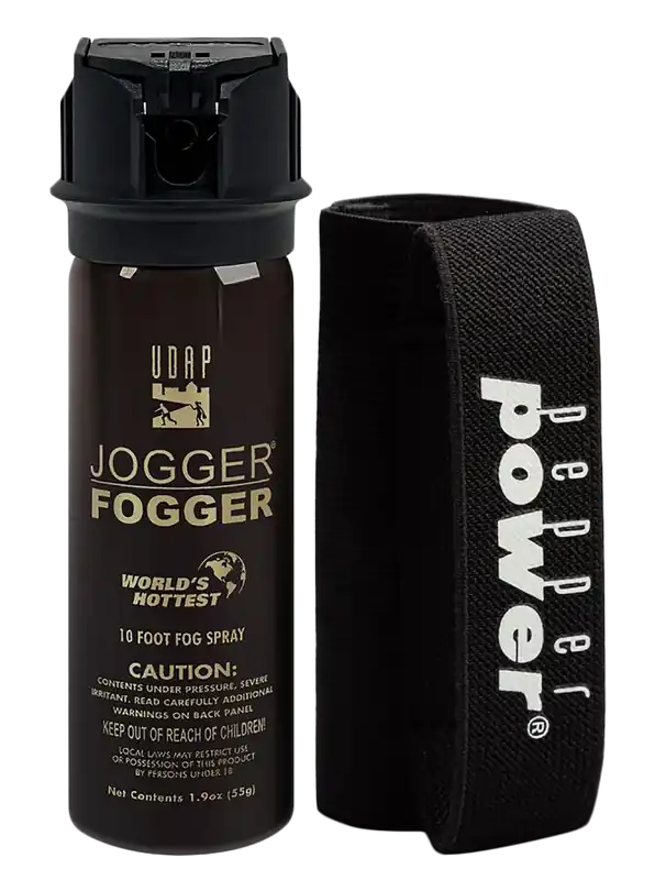 UDAP 3PWH Jogger Fogger Pepper Spray - 10 ft Range, 1.90 oz