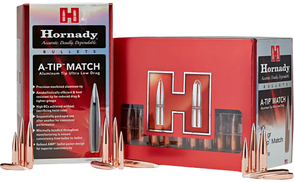 Hornady 22799 .22 Caliber 76gr A-Tip Match Bullets - 100 Count Box