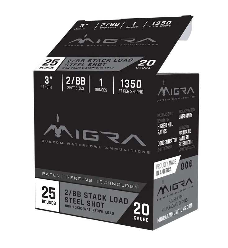 Migra Ammunitions M20SB46 20 Gauge 3" 1oz 4/6 Shot 25/Box 10/Case