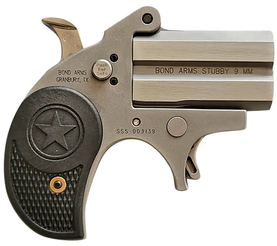 Bond Arms Stubby 9mm 2-Shot Matte Stainless Steel with Black Polymer Grips