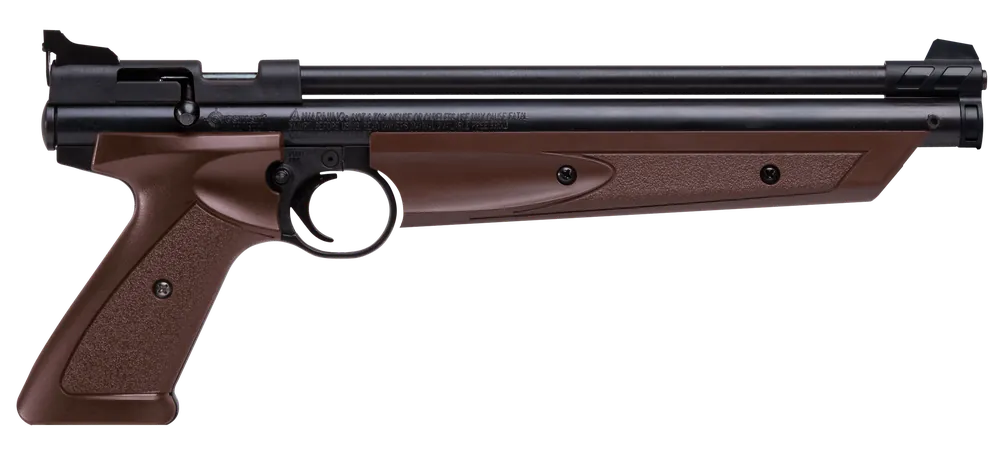 Crosman P1377BR American Classic .177 Caliber Pump Air Pistol with Brown Polymer Grips