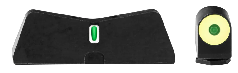 XS Sights DXT2 Big Dot Night Sights for Glock - Black with Green Tritium and Yellow/White Outlines