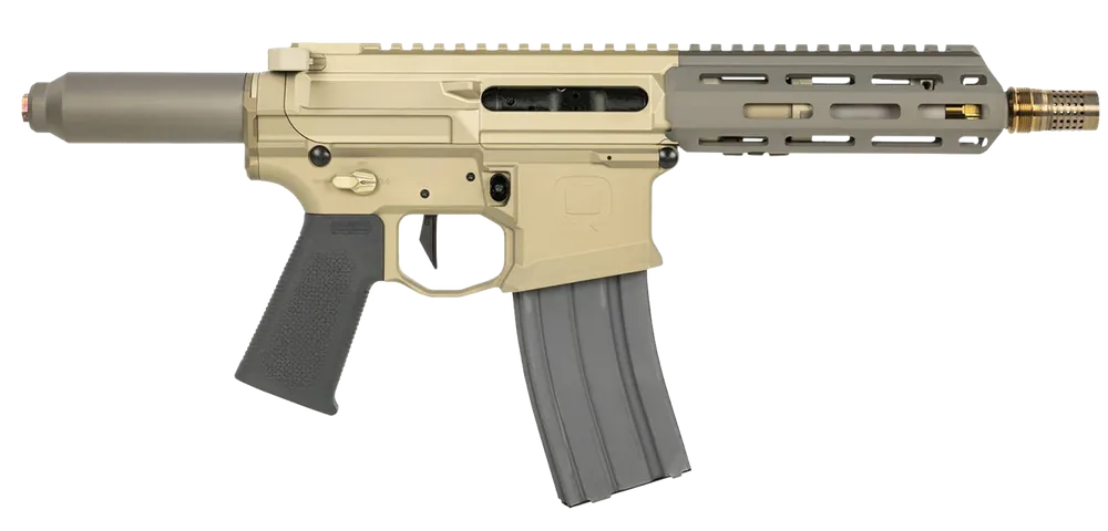 Q LLC HB55610INPISTOLNB Honey Badger 223 Rem/5.56 NATO 10" Pistol, Black, No Brace
