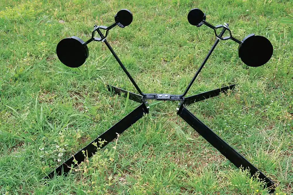 Viking Solutions Dual Spinner Target for Rimfire Pistol/Rifle - AR500 Steel Gong Plates