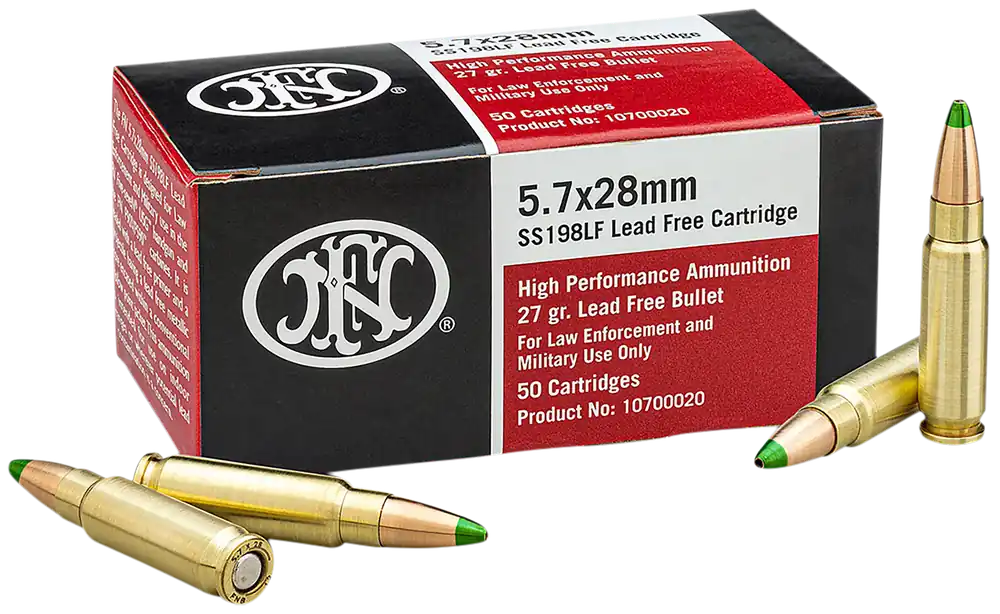 FN 10700020 5.7x28mm 27gr JHP Ammo - 50/Box, 40/Case