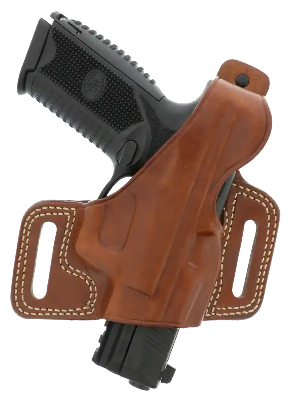 Galco SIL212 Tan Leather OWB Belt Slide Holster for 1911 3.5" Barrel Right Hand