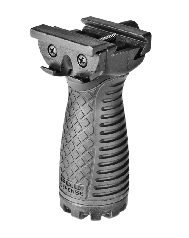 FAB Defense FXRSGB RSG Stout Grip - Ribbed Black Polymer & Rubber Overmold