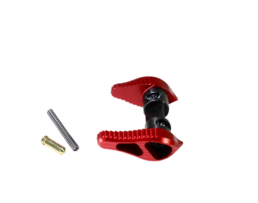Ambidextrous Safety Selector for AR Platform - 45/90 Degree, Red Anodized Aluminum by Timber Creek Outdoor Inc.