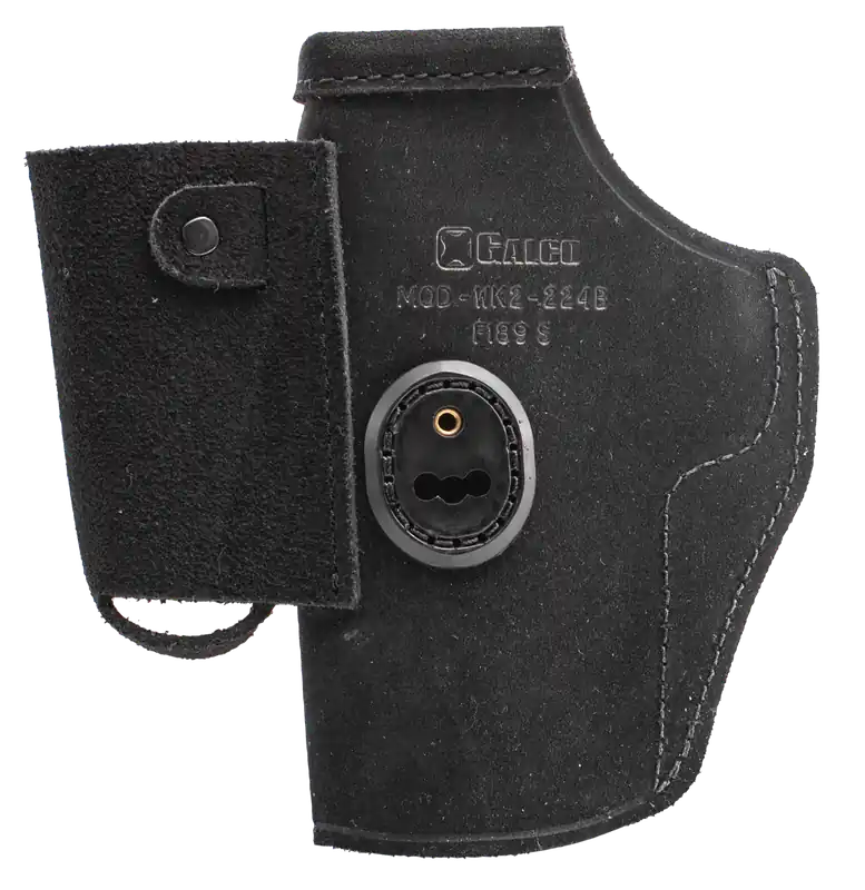 Galco WalkAbout 2.0 IWB Black Leather Holster for Glock 17/22, Ambidextrous Mount Options